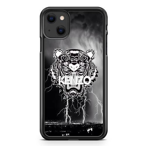 Coque Fifrelin Rigide Noire Pour Iphone 13 Kenzo Paris Tigre Ref 8867