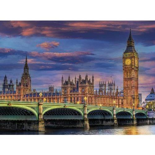 Puzzle Ville De Londres : Le Parlement Au Cr?Puscule - 500 Pieces - Collection Monument Anglais