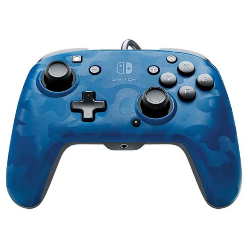 Manette Pdp Faceoff Deluxe+ Audio Wired Controller Filaire Bleu Performance Designed Products Pour Nintendo Switch