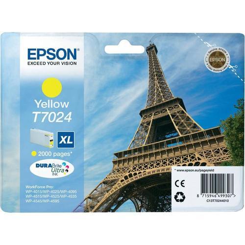 Epson T7024 XL (Tour Eiffel) - Cartouche d'encre jaune grande capacité 2000 pages