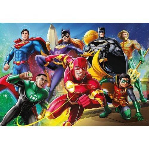Puzzle 104 Pieces Flash Superman Lantern Et Batman Aquaman Robin - Puzzle Enfant Super H?Ros - Personnage Dc - Dessin Anim?