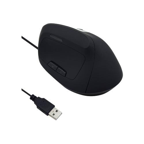 Ewent EW3157 Vertical Ergonomic - Souris verticale - ergonomique - optique - 6 boutons - filaire - USB - noir