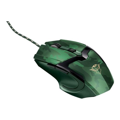 Trust GXT 101D Gav Optical Gaming Mouse - Souris - ergonomique - pour droitiers - optique - 6 boutons - filaire - USB - camouflage jungle