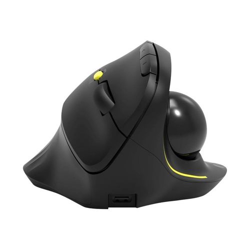 PORT Connect Professional - Souris verticale - ergonomique - avec boule de commande - pour droitiers - optique - 5 boutons - sans fil - 2.4 GHz, Bluetooth 3.0, Bluetooth 5.0 - récepteurs sans fil...