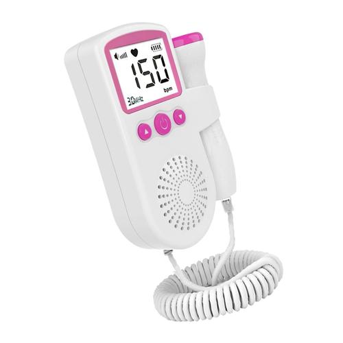 Hhilabee Moniteur De Fréquence Foetale Doppler À Domicile Pour La Grossesse Rose Bébé