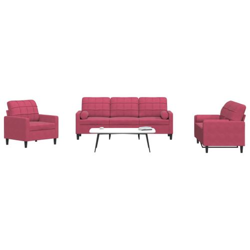 Vidaxl Ensemble De Canapés 4 Pcs Avec Coussins Et Traversins Velours