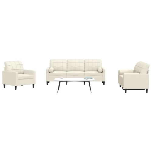 Vidaxl Ensemble De Canapés 3 Pcs Avec Coussins Et Traversins Velours