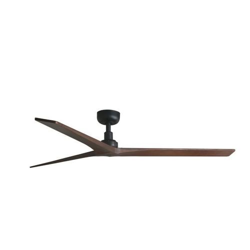 Faro Klim Grand Ventilateur De Plafond Dc Noir Et Noyer, 6 Vitesses