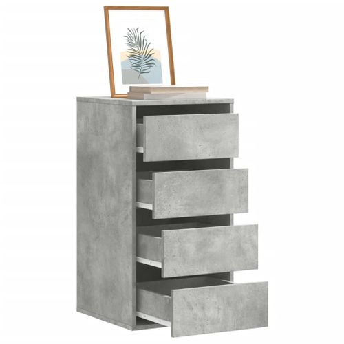 Vidaxl Commode D'angle Gris Béton 40x41x76 Cm Bois D'ingénierie