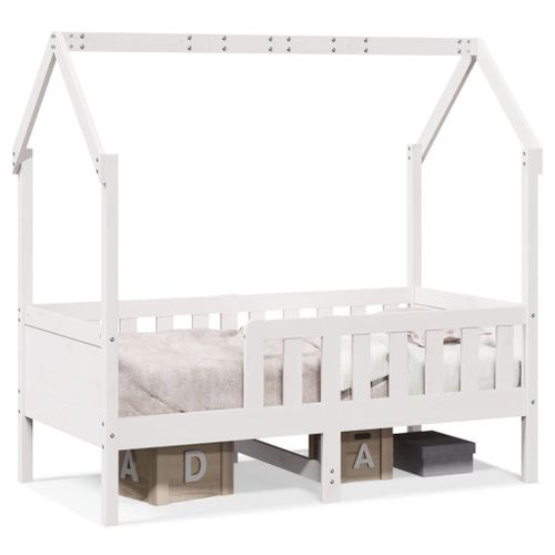 Vidaxl Cadre De Lit D'enfants Forme De Maison 80x160cm Bois Pin Massif