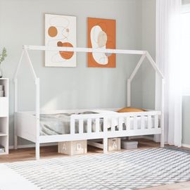 Vidaxl Cadre De Lit D'enfants Forme De Maison 80x200cm Bois Pin Massif