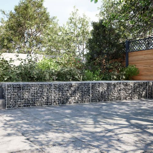 Vidaxl Panier Gabion Avec Couvercle 400x100x50 Cm Fer Galvanisé