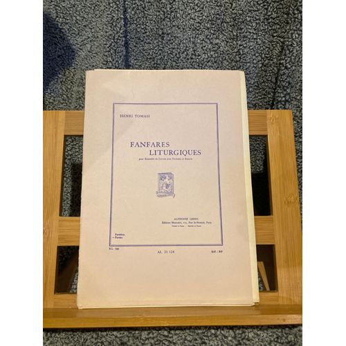H. Tomasi Fanfares Liturgiques Pour Cuivres, Timbales Batterie Partition Leduc Materiel