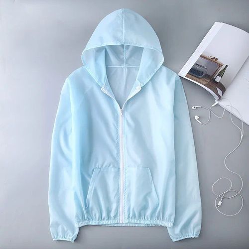 Veste De Sport À Capuche Avec Fermeture Éclair Et Trou Pour Le Pouce,Vêtements De Cyclisme En Plein Air Pour Femmes,Séchage Rapide