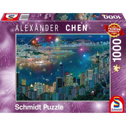 Schmidt Spiele Feu Dartifice Sur Hong Kong, 1000 Pcs
