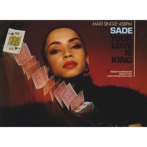 Maxi 45 - Sade -  Yout Love Is  King 3:58 - Smooth Operator - Snake Bit - 7:28 - Love Affair With Life 4:35  Epic 1984 -  A 12.4137  Made In Holland