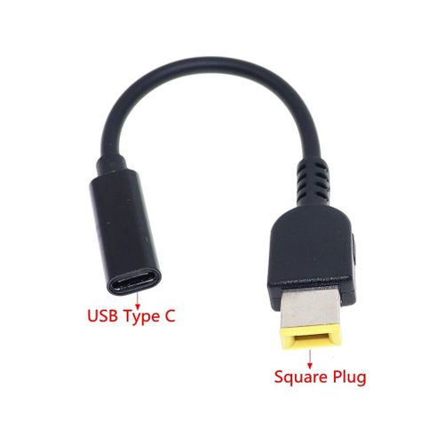 Adaptateur d'alimentation USB 3.1 Type C PD,convertisseur DC,connecteur de prise,câble 5.5x2.5mm mâle pour ordinateur portable Bali Toshiba - Type square plug