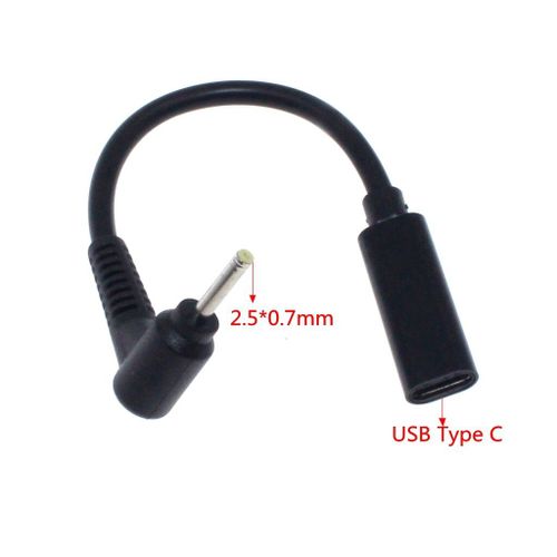 Adaptateur d'alimentation USB 3.1 Type C PD,convertisseur DC,connecteur de prise,câble 5.5x2.5mm mâle pour ordinateur portable Bali Toshiba - Type 2.5-0.7mm