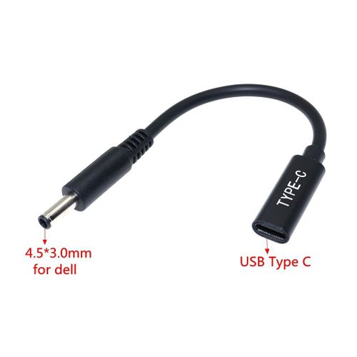 Adaptateur d'alimentation USB 3.1 Type C PD,convertisseur DC,connecteur de prise,câble 5.5x2.5mm mâle pour ordinateur portable Bali Toshiba - Type 4.5-3.0mm (for dell)