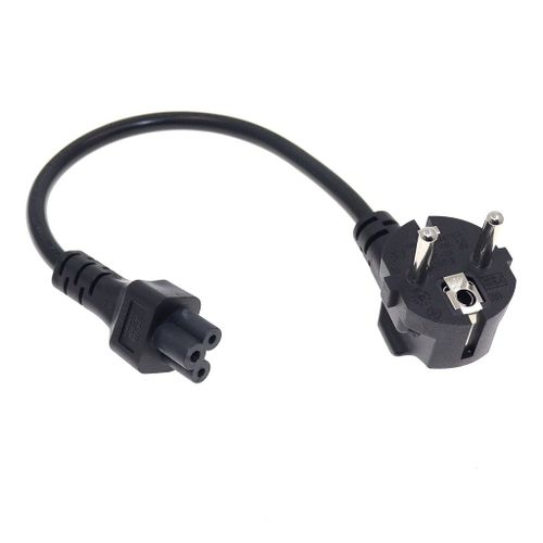 Barrette électrique européenne CEE7/7 mâle vers IEC 320 C5 femelle pour ordinateur portable,Schuko vers C5,1 pied