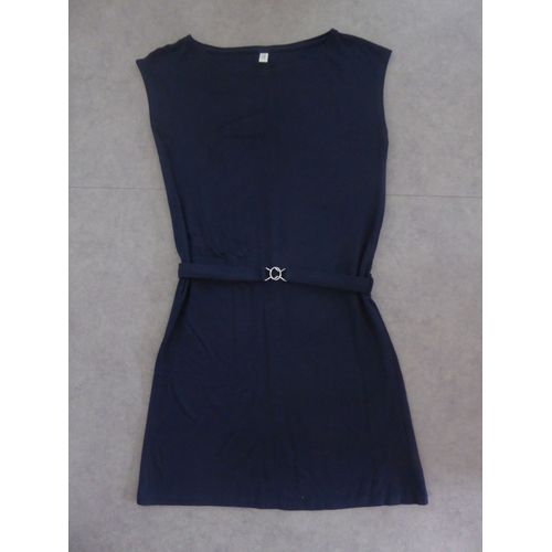 Robe En Maille Sans Manche Bleu Marine Esprit De Corp - L