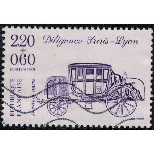 France 1989 Oblitéré Used Diligence Paris Lyon Violet Sur Mauve Y&t 2578 Su