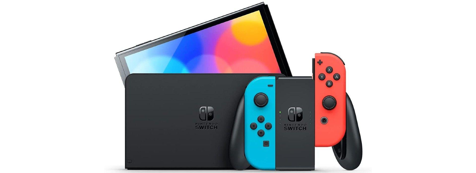 Nintendo Switch OLED - Noir, Rouge fluo, Bleu non image 1 | Rakuten