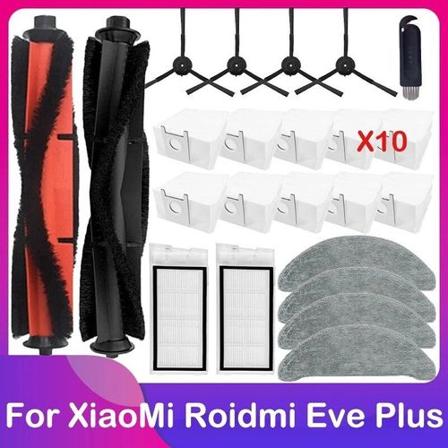 Brosse latérale principale de rechange pour aspirateur robot Xiaomi Roidmi Eve Plus,filtre HEPA,sac à poussière,vadrouille,pièces de gril,accessoires - Type Set V