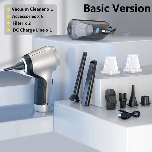 Aspirateur De Voiture Sans Fil Portable,Mini Machine À Livres,Accessoires De Voiture,Appareil Ménager,Bain,Aspiration,Déterminer,95000pa - Type Basic 2hapa #B