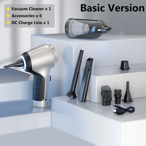 Aspirateur De Voiture Sans Fil Portable,Mini Machine À Livres,Accessoires De Voiture,Appareil Ménager,Bain,Aspiration,Déterminer,95000pa - Type Basic #B