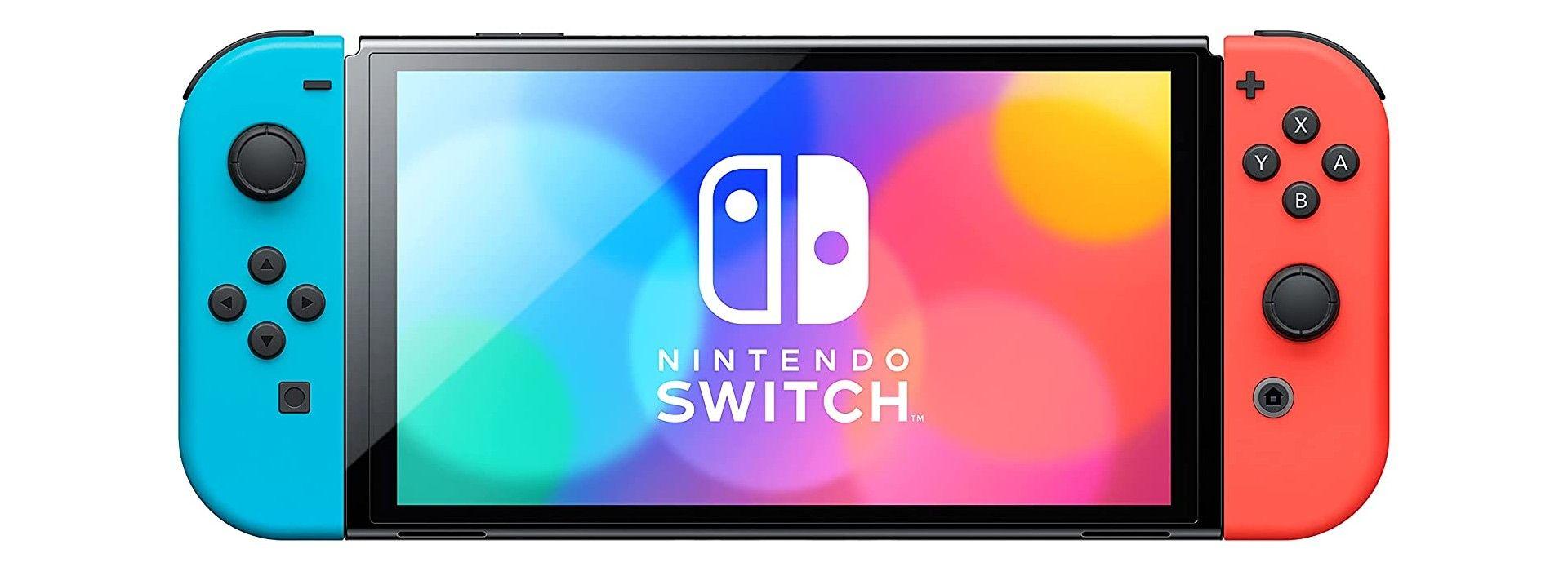 Nintendo Switch OLED - Noir, Rouge fluo, Bleu non image 1 | Rakuten