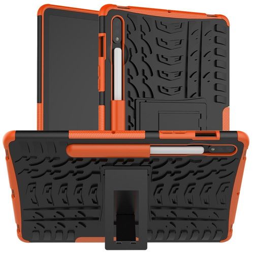 Housse Etui Coque Rigide Anti Choc Pour Samsung Galaxy Tab S7 Et S8 T870 / T875 (11 Pouces) - Orange