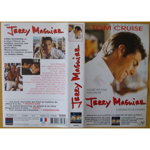 Jerry Maguire 1996 Tom Cruise * Jaquette Vhs