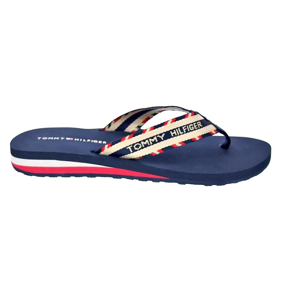 Tommy Hilfiger Shiny Touches Tongs Femme Bleu | Rakuten