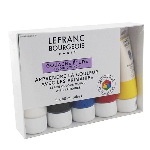 Set Gouache Étude 5 Tubes - 80 Ml - Lefranc Bourgeois