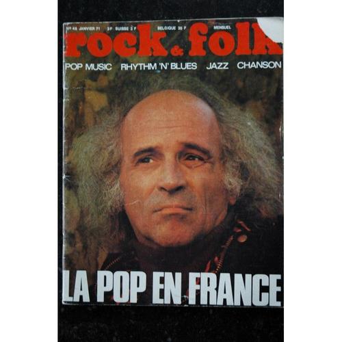 Rock & Folk 048 Janvier 1971 Couverture Leo Ferre Aphrodite Child's Brigitte Fontaine Donovan Zappa Neil Young