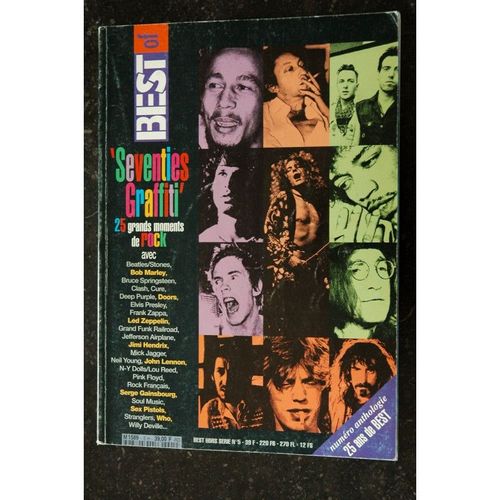 Best Hors Serie N°5 Septembre 1993 "Seventies Graffiti" 25 Grands Moments Rock Avec Beatles Doors Bob Marley...