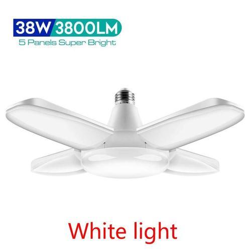 Lampe Led E27 Pour Garage, Ventilateur De Plafond Pliable, Angle De Lame De Ventilateur Réglable Pour La Maison