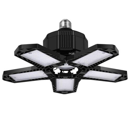 Plafonnier Led Déformable, 80w E27, Super Lumineux, Pour Garage Et Magasin, Ampoule 100w, Réglable, 5 Feuilles