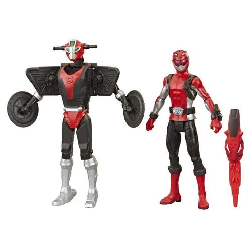 Power Rangers - Beast Morphers - Ranger Rouge Et Morphin Cruise Beastbot 