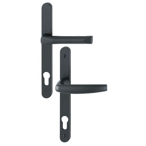 Ensemble de porte-fenêtre plaque étroite Atlanta 113KH/300LMSGL/1530 HOPPE Noir mat Clé i Entr.92 - ép.58-67 - 3366041