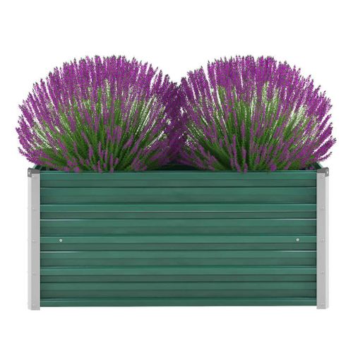 Vidaxl Lit Surélevé De Jardin Acier Galvanisé 100x40x45 Cm Vert