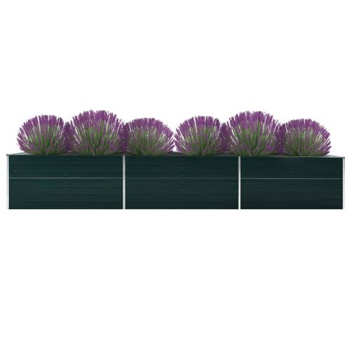 Lit Surélevé De Jardin Acier Galvanisé 480x80x77 Cm Vert