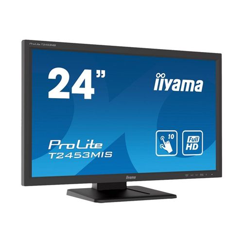 iiyama ProLite T2453MIS-B1 - Écran LED - 24" (23.6" visualisable) - écran tactile - 1920 x 1080 Full HD (1080p) @ 60 Hz - VA - 250 cd/m² - 3000:1 - 4 ms - HDMI, VGA, DisplayPort - haut-parleurs -...