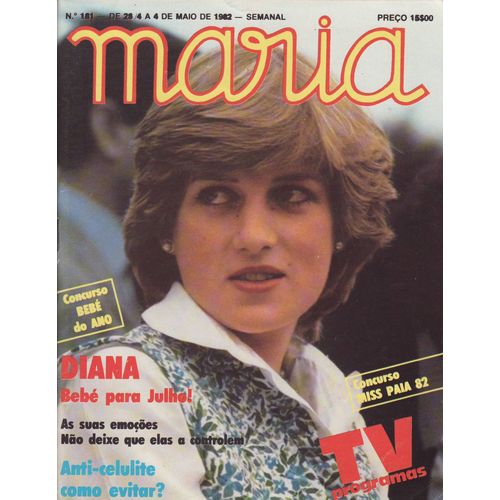 Maria (Edition Portugal) / 28-04-1982 N°181 : Lady Diana / Di (2p) - Amanda Lear (1p) - Elvis Presley (2p)