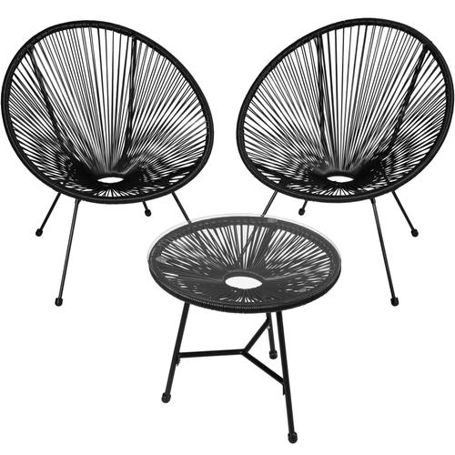 Ensemble Table Et Chaises De Jardin Santana - Noir