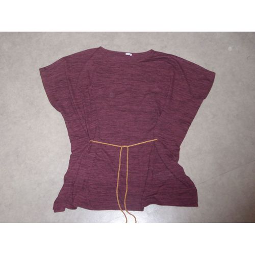 Tunique Maille Bordeaux Chiné Pimkie - M