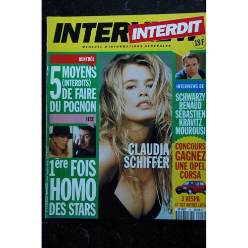 Interview Fr 1993 09 Cover Claudia Schiffer Interviews Arnold Schwarzenegger Renaud Yves Mourousi