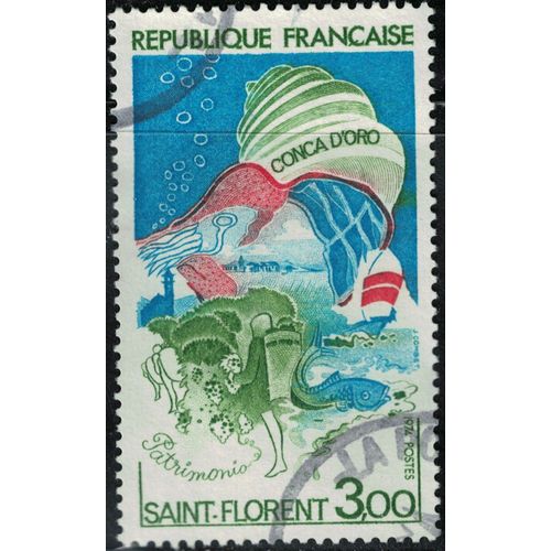 France 1974 Oblitéré Used Corse Saint Florent Conca D'oro Vignoble Patrimonio Y&t 1794 Su