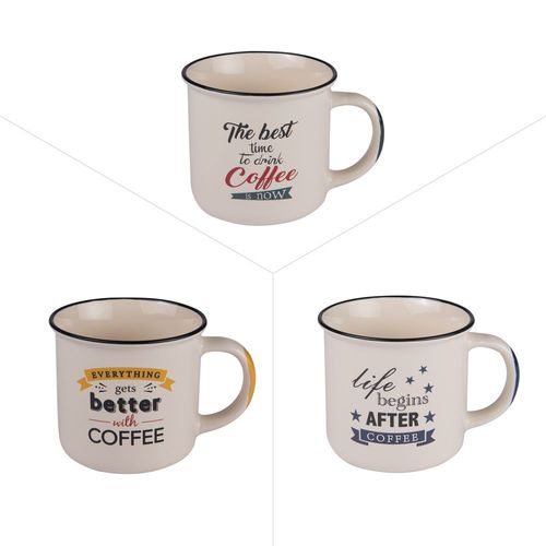 Mug Zinc 35 Cl (Lot De 3)